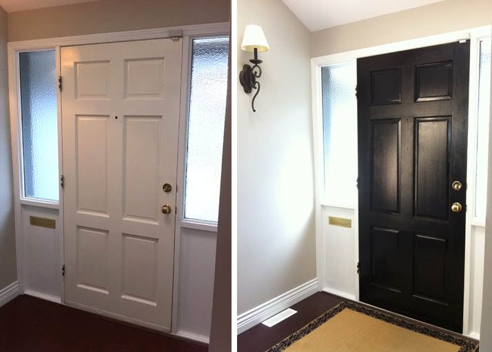 black interior doors before and after